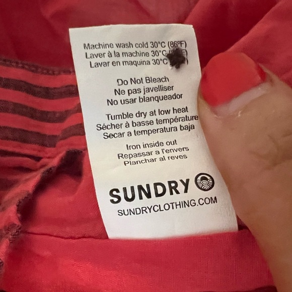 Sundry Red and Black Striped Maxi Dress size 0 (i119) - Picture 5 of 12